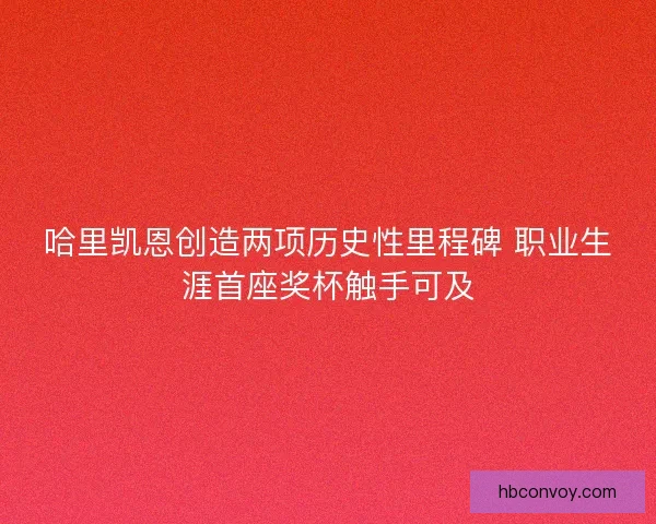 哈里凯恩创造两项历史性里程碑 职业生涯首座奖杯触手可及